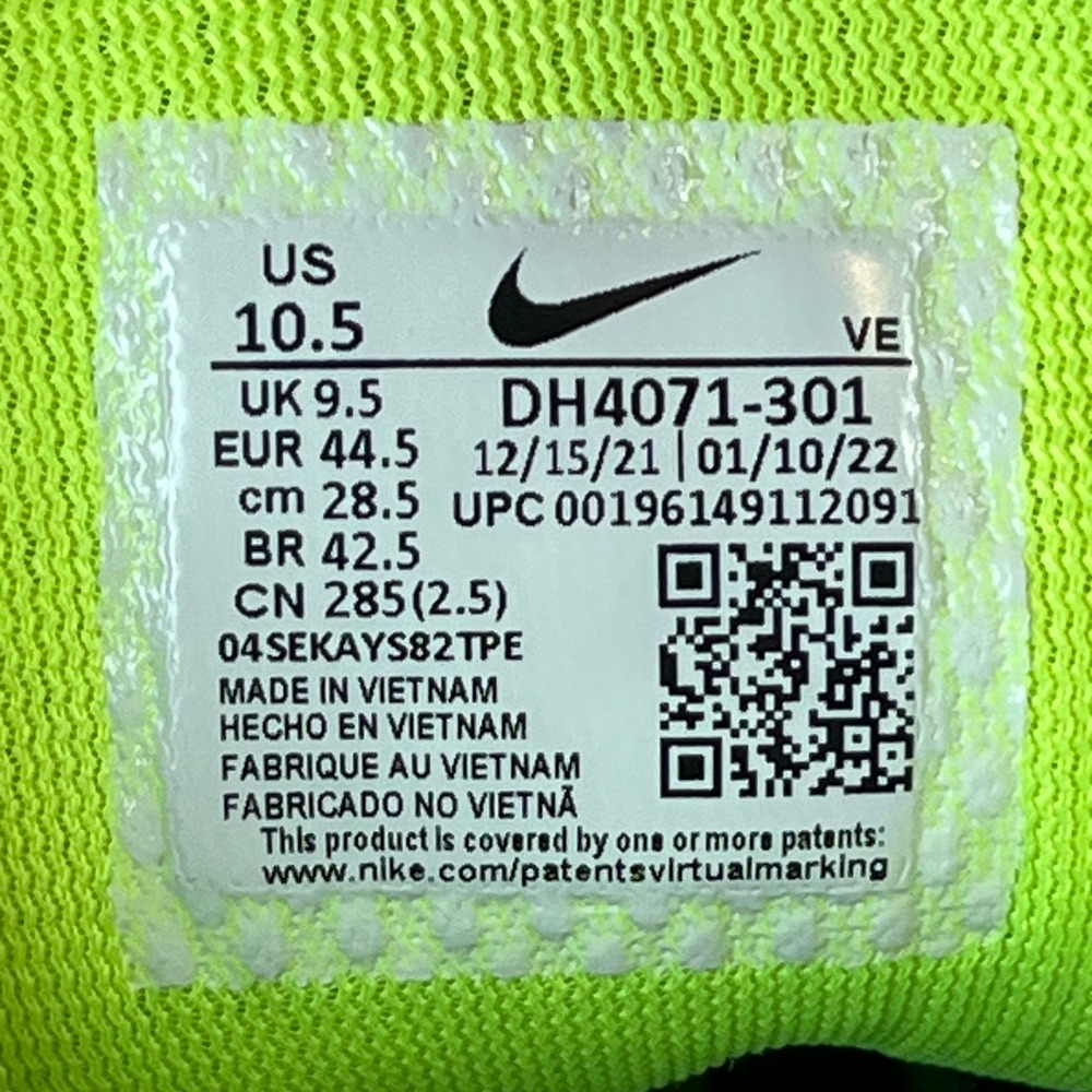 Nike Air Zoom Pegasus 39 Running Shoes Green Mens 10.5 UK 9.5 EU 44.5 - Picture 10 of 10